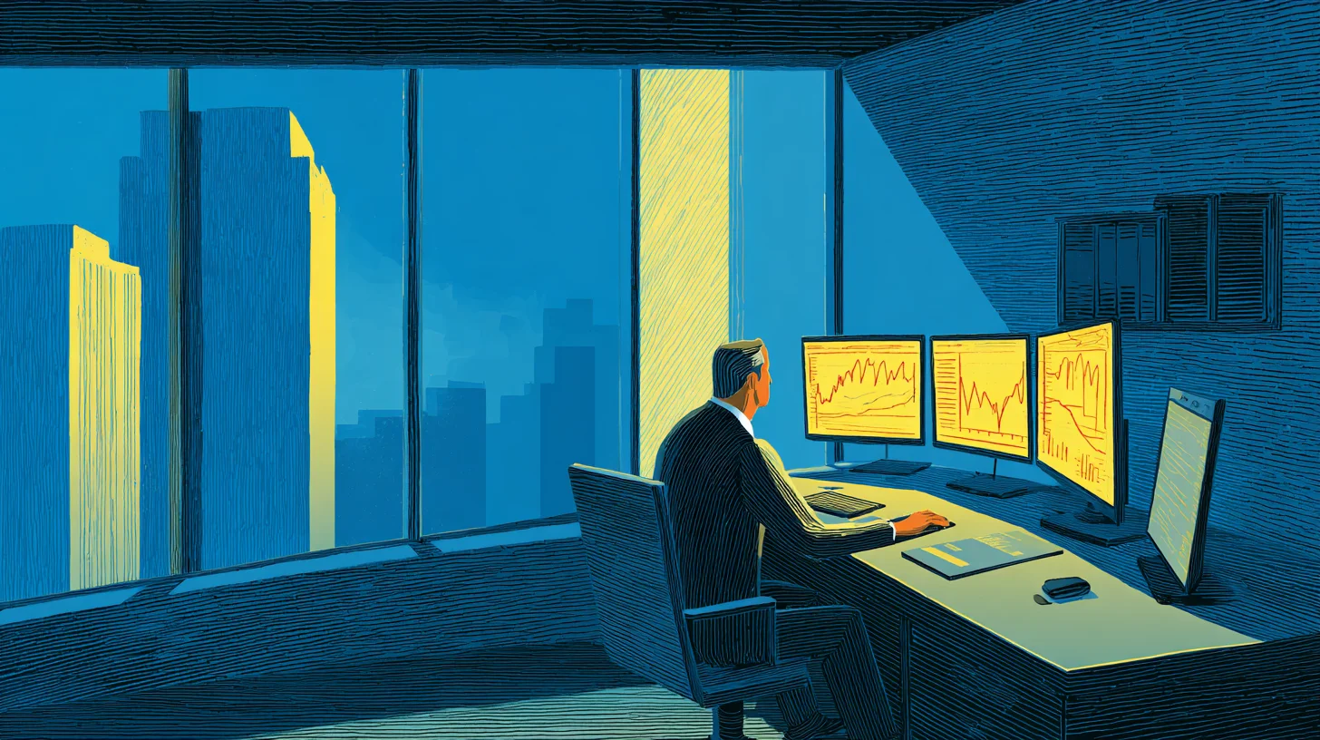 Trader at Screens